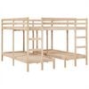 vidaXL Dreifach-Etagenbett 200x200/80x200 cm Massivholz Kiefer