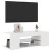 vidaXL TV-Schrank mit LED-Leuchten Wei&szlig; 90x39x30 cm