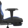 vidaXL Gaming-Stuhl mit Fu&szlig;st&uuml;tze Schwarz und Blau Stoff