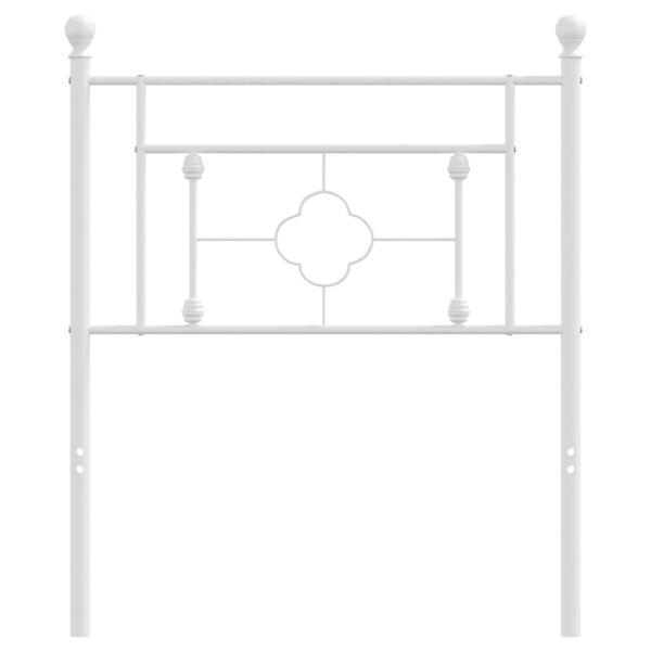 vidaXL Ersatz-Kopfteil Metall Wei&szlig; 75 cm