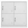 vidaXL Schließfachschränke 2 Stk. Hellgrau 90x45x92,5 cm Stahl
