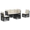 vidaXL Gartensofa-set 6 pcs Schwarz Poly-Rattan