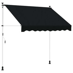 vidaXL Manuell einziehbare Markise Schwarz 100 cm