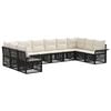 vidaXL Gartensofa-set 10 stk. 10-Sitzer Schwarz Poly-Rattan