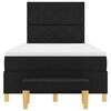 vidaXL Boxspringbett mit Matratze Schwarz 120 x 200 cm Stoff