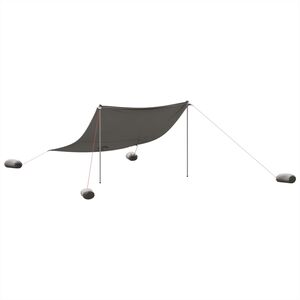 vidaXL Strand-Schattenzelt mit Sands&auml;cken Grau 304x300 cm
