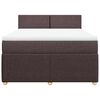 vidaXL Boxspringbett mit Matratze Dunkelbraun 140x190 cm Stoff