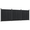 vidaXL Zaunelement Grau 526x186 cm WPC