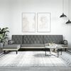 vidaXL Schlafsofa in L-Form Dunkelgrau 260x140x70 cm Stoff