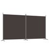 vidaXL 2-tlg. Paravent Braun 348x180 cm Stoff
