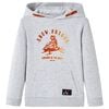 vidaXL Kinder-Kapuzenpullover Grau Melange und Orange 92