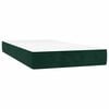 vidaXL Boxspringbett mit Matratze Dunkelgr&uuml;n 90x190 cm Samt