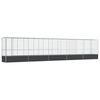 vidaXL Voliere mit Erweiterung Silbern 1042,5x107x212 cm Stahl