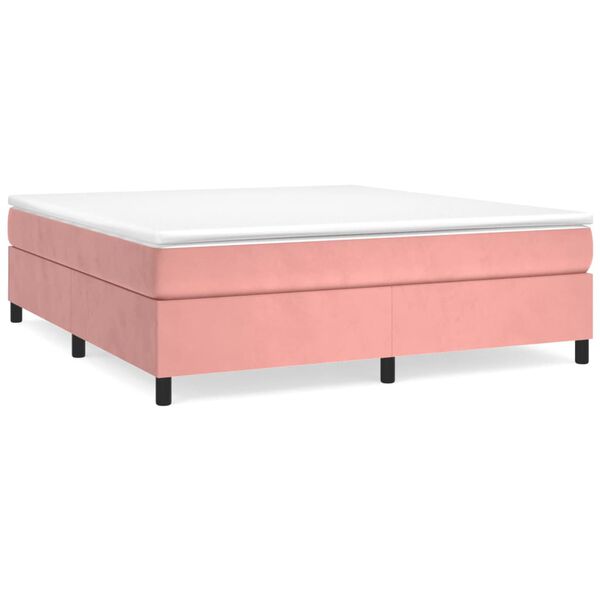 vidaXL Boxspringbettgestell Rosa 160x200 cm Samt