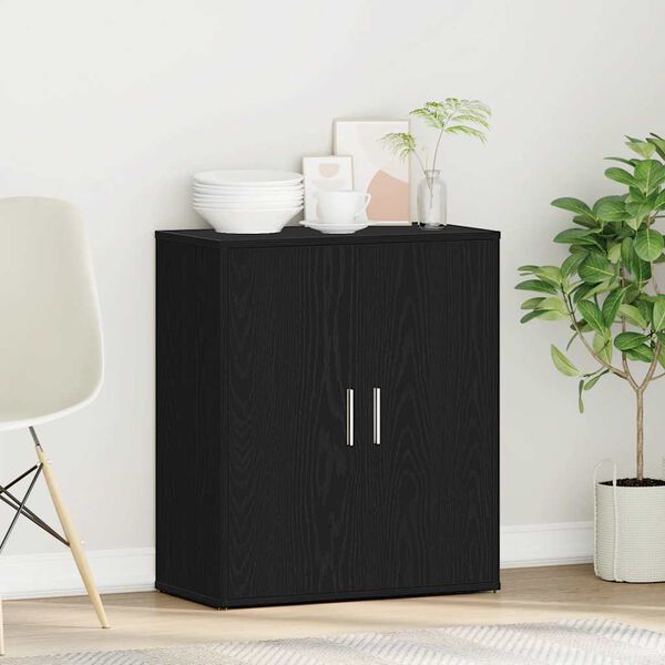 vidaXL Sideboard Schwarze Eiche 60x31x70 cm Holzwerkstoff