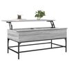 vidaXL Couchtisch Grau Sonoma 100x50x45 cm Holzwerkstoff und Metall