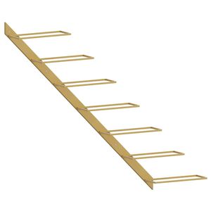 vidaXL Wand-Weinregal f&uuml;r 7 Flaschen Golden Metall