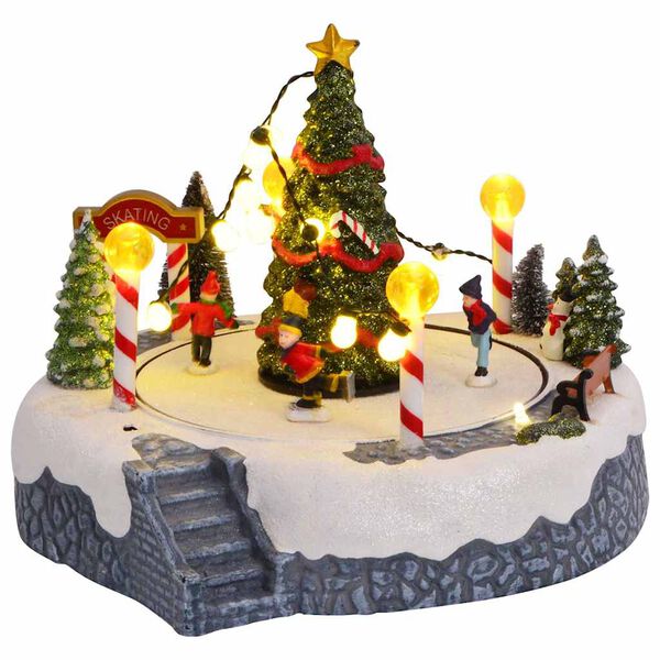 vidaXL Weihnachtsdorf Dekoration Mehrfarbig 22 x 21.5 x 17 cm