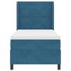 vidaXL Boxspringbett mit Matratze mit Kopfteil Blau 100 x 200 cm Samt