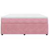 vidaXL Boxspringbett mit Matratze Rosa 180x200 cm Samt