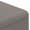 vidaXL Knopf Hocker mit Kissen Taupe 80 x 80 x 45 cm Stoff