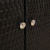 vidaXL Aufbewahrungsschrank mit Regal Schwarz 100 x 36 x 102 cm Rattan