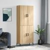 vidaXL Highboard Sonoma-Eiche 69,5x34x180 cm Holzwerkstoff