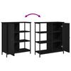 vidaXL Sideboard Schwarz Eichen-Optik 70 x 30 x 80 cm