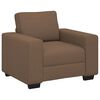 vidaXL 3-teiliges Sofa-Set mit Kissen, brauner Stoff
