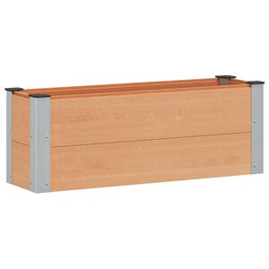 vidaXL Hochbeet Braun 100 x 30 x 36 cm WPC und Aluminium