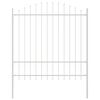 vidaXL Gartenzaun 7 pcs Wei&szlig; 170 x 215 cm Pulverbeschichteter Stahl