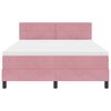 vidaXL Boxspringbett mit Matratze mit Kopfteil Rosa 140 x 200 cm Samt