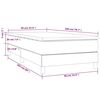 vidaXL Boxspringbett mit Matratze Dunkelgrau 90x200 cm Stoff