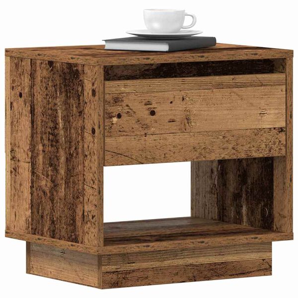 vidaXL Nachttisch 2 pcs Altholz 45 x 34 x 44 cm Holzwerkstoff