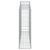 vidaXL Gabionen mit Hochbogen 15Stk. 200x30x100/120cm Verzinktes Eisen
