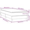 vidaXL Boxspringbett mit Matratze Schwarz 80x220 cm Samt