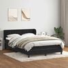 vidaXL Boxspringbett mit Matratze Schwarz 160x210 cm Samt