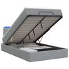 vidaXL Ottoman-Bett mit Matratze und LED Hellgrau 120 x 190 cm Stoff