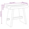 vidaXL Badezimmer Hocker Natur 50 x 30 x 45 cm Natürliche Holz