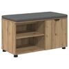 vidaXL Schuhbank mit Kissen Artisan-Eiche 80 x 38 x 46 cm