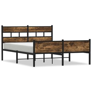 vidaXL Metallbett ohne Matratze R&auml;uchereiche 160x200 cm