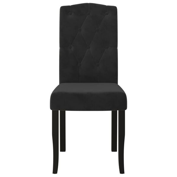 vidaXL Esszimmerst&uuml;hle 4 Stk. Schwarz Samt