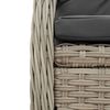 vidaXL 7-tlg. Garten-Essgruppe mit Kissen Hellgrau Poly Rattan