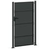 vidaXL Gartentor Schwarz 105 x 175 cm Pulverbeschichteter Stahl