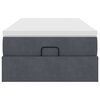 vidaXL Ottoman-Bett mit Matratze Dunkelgrau 100x200 cm Samt