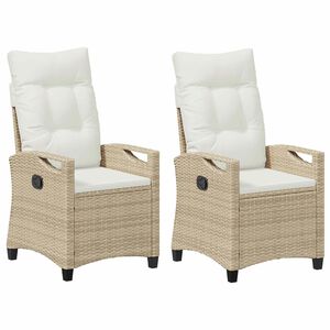 vidaXL Gartenstuhl 2 Stk. Beige und Creme Stahl und Polyester