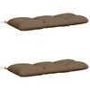 vidaXL Bankkissen VIANEN 2 stk. 100 % Polyester Taupe 110 x 50 x 12 cm