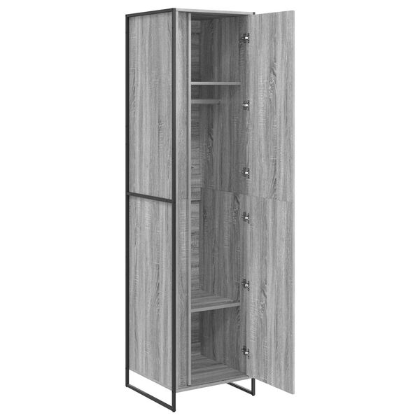vidaXL Warderobe 2 pcs Graues Sonoma 50 x 50 x 200 cm Holzwerkstoff
