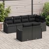 vidaXL Gartensofa-set Schwarz Poly-Rattan