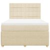 vidaXL Boxspringbett mit Matratze Creme 140x200 cm Stoff